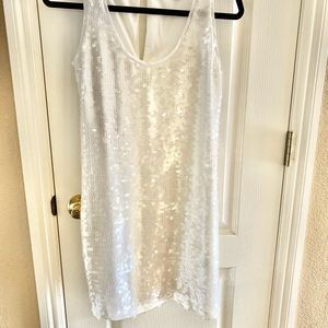 Lauren Conrad white sequins dress